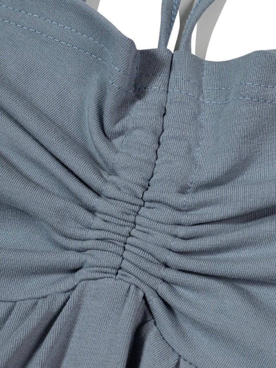 【Uglyshadow】BEADS TUNNEL SLEEVELESS / 【アグリーシャドウ】ビーズホルターネックキャミソールチュニック