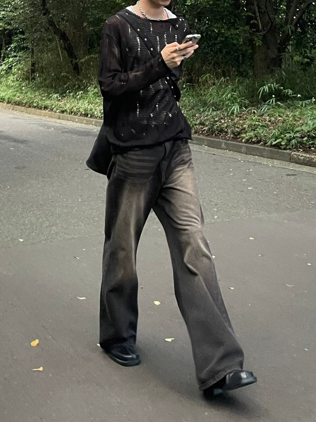 受注制【Chikashitsu +】shoulder button damage summer knit (3color)