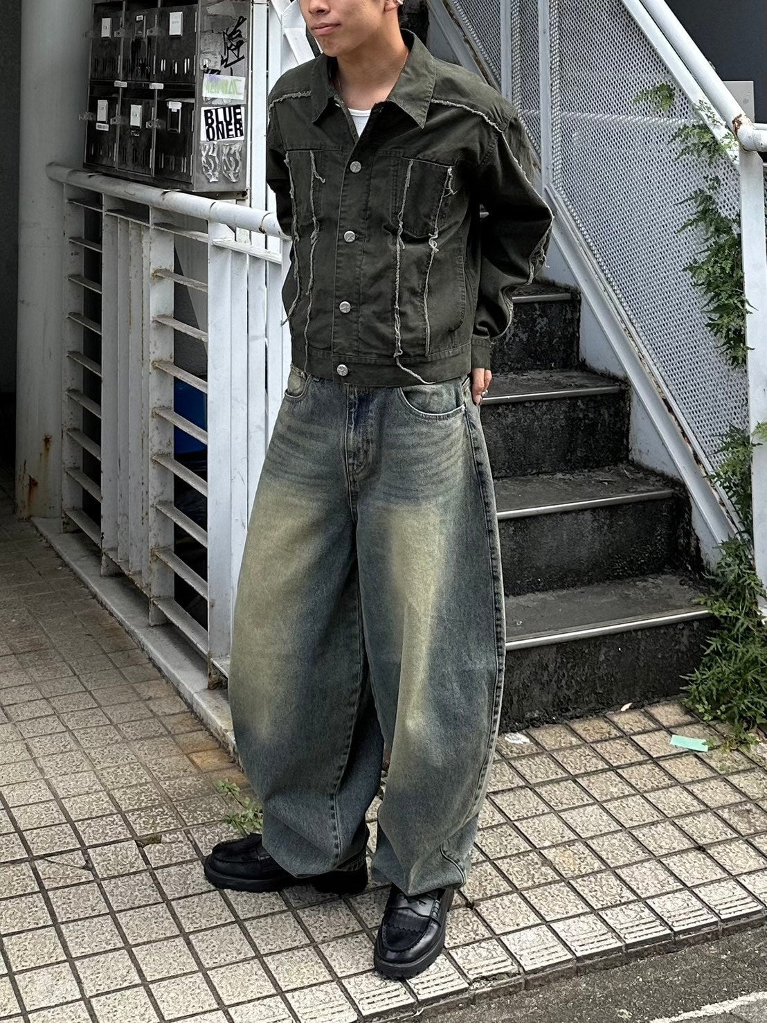 受注制【Chikashitsu +】super buggy denim pants (3color) / 【チカシツプラス】スーパーバギーデニムパンツ