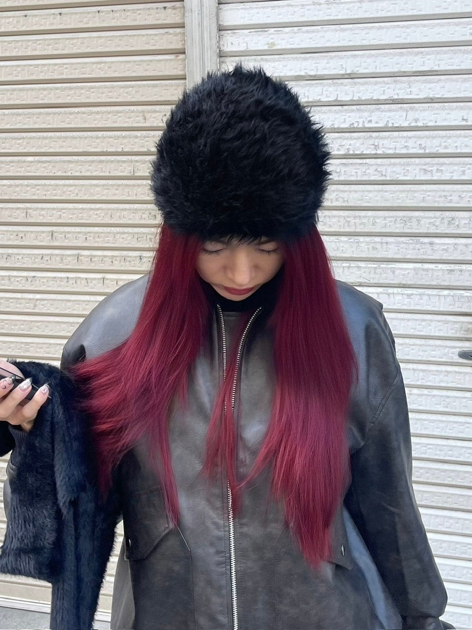 受注制【Chikashitsu +】volume fur beanie (4color)