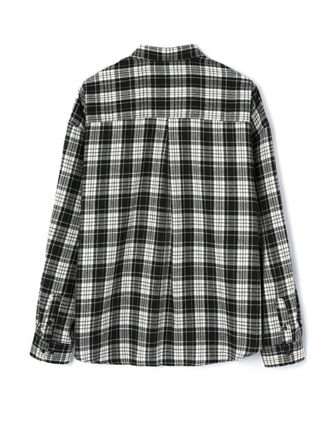 【DNSR】Oversized flannel check shirt