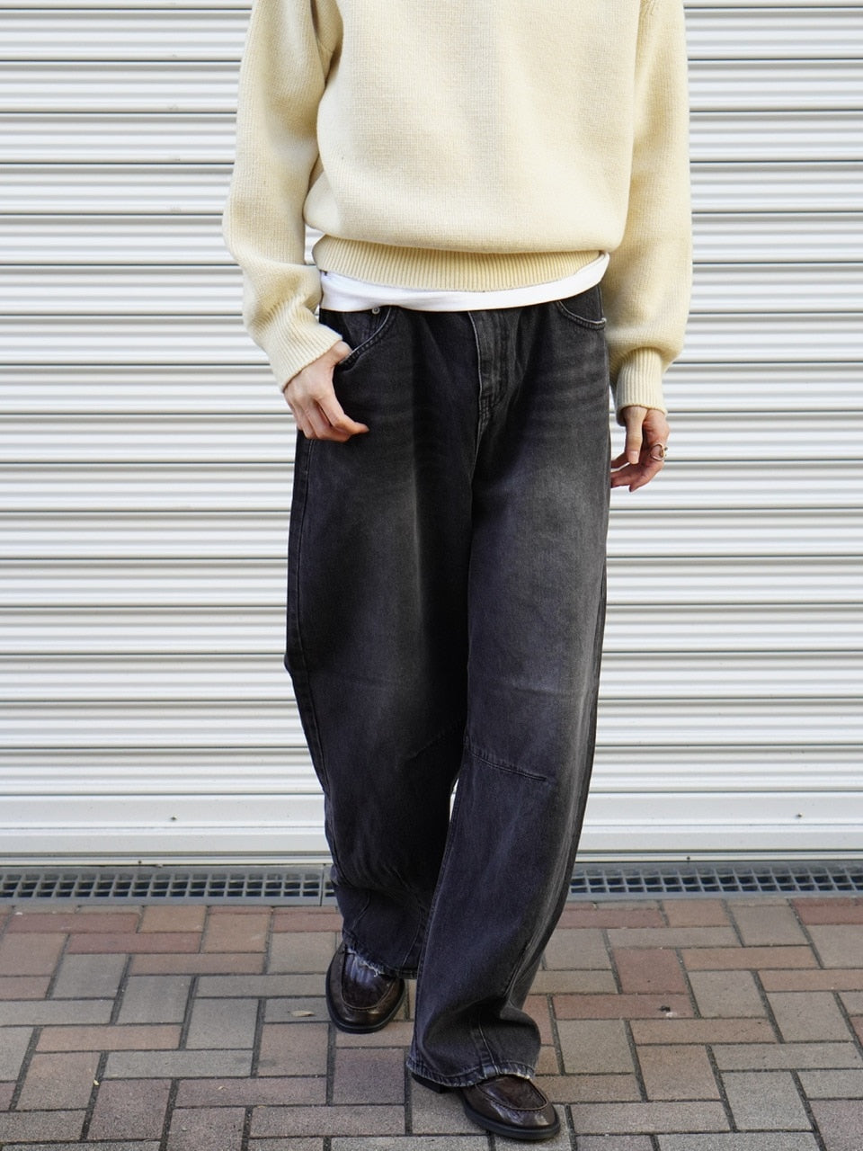 東京店WEB限定【Chikashitsu +】round wool knit (4color)