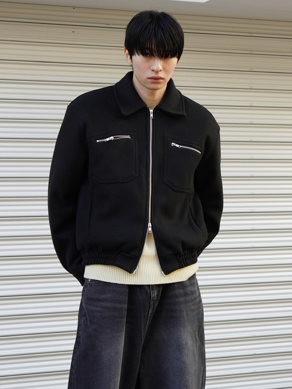 東京店WEB限定【Chikashitsu +】clear wool blouson (3color)