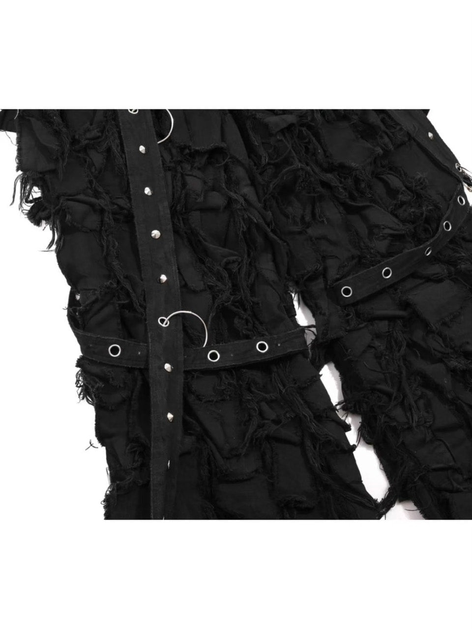 【UNIZ】BLACK MONSTER PANTS / 【ユニズ】ブラックモンスターダメージワイドデニムパンツ