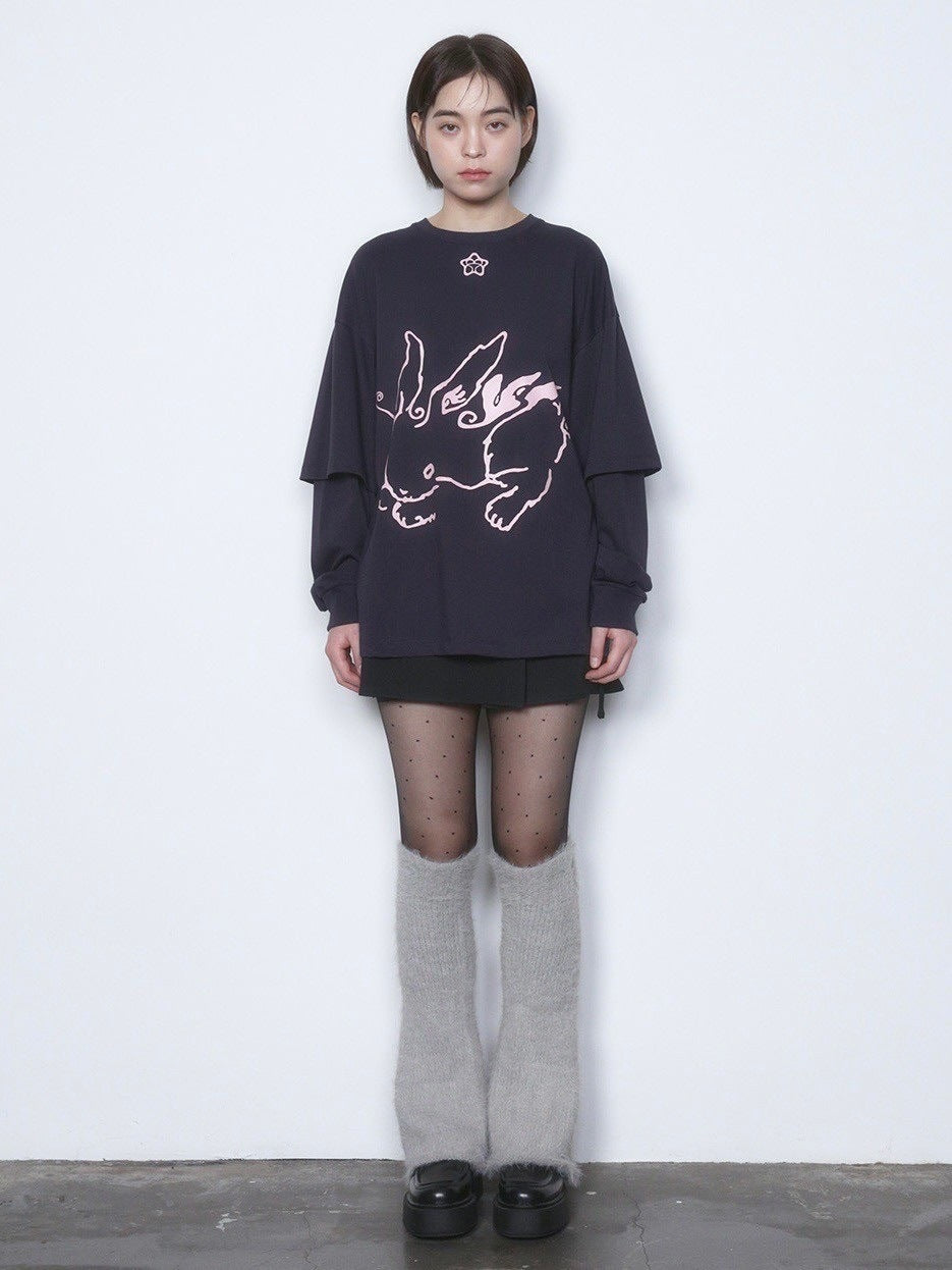 【TUOMIO】BUNNY LAYERED LONG SLEEVES