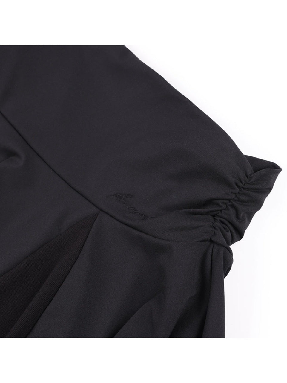 【FANCY CLUB】UNBALANCE SKIRT LAYERED PINTUCK PANTS