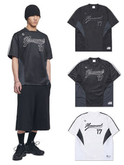 【NOMANUAL】SWEEP BASEBALL JERSEY / 【ノーマニュアル】ベースボールジャージロゴ半袖Tシャツ