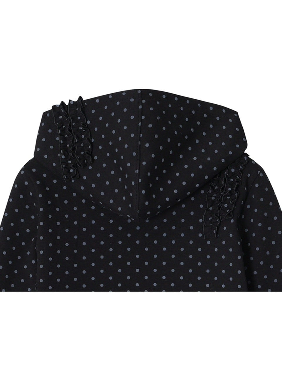 【CRANK】DOT FRILL HOODIE / 【クランク】ドットフリルフード付き長袖Tシャツ