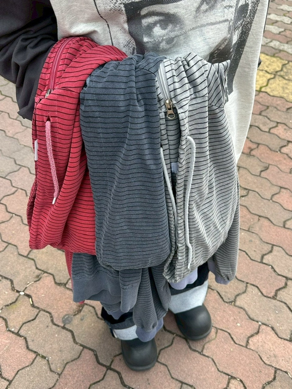 【youll】pigment border zip up hoodie (3color)