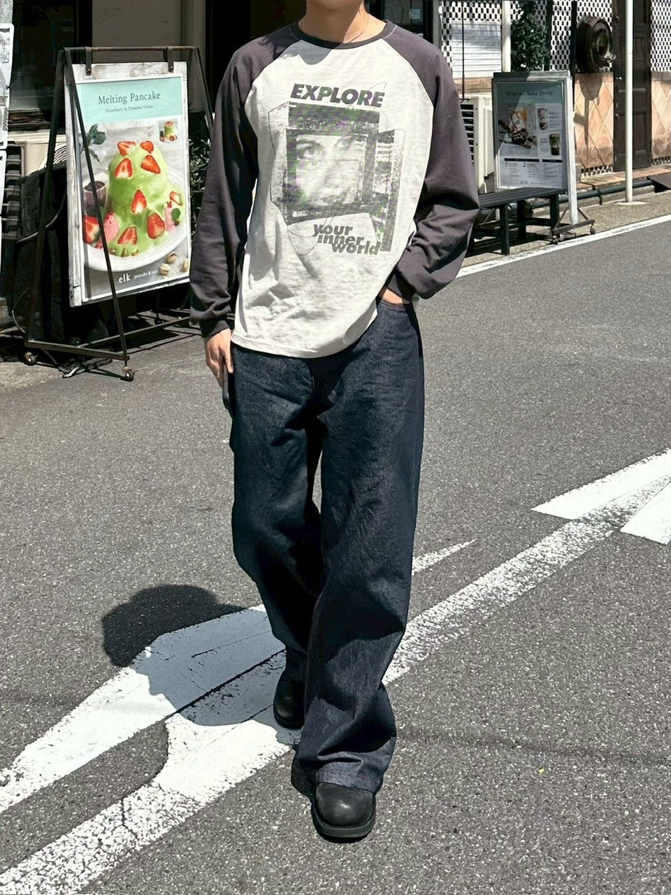 受注制【youll】explore raglan long sleeve tee