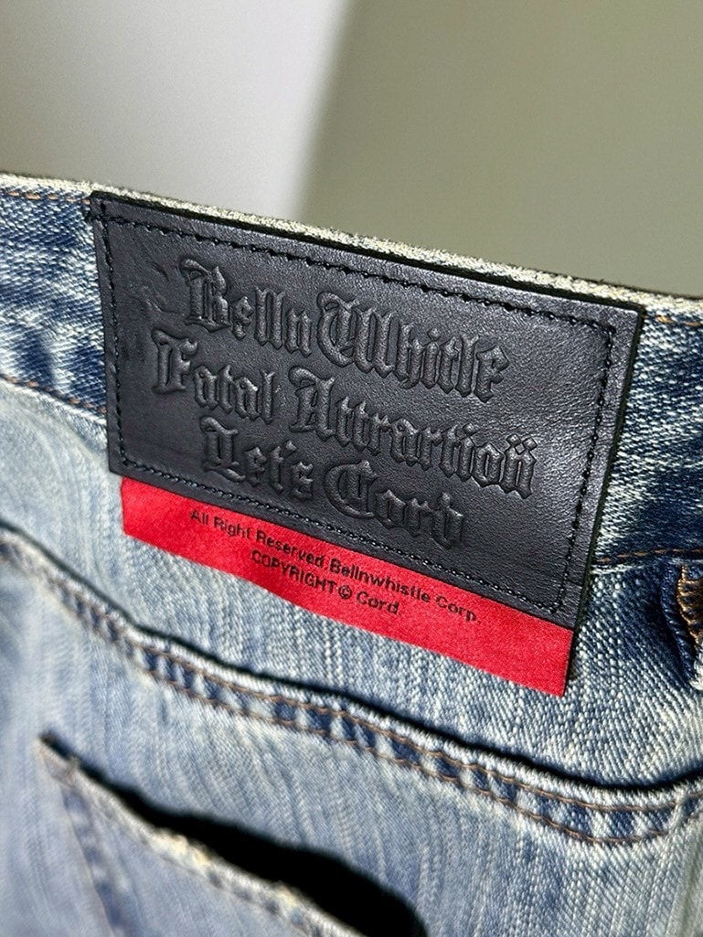 【Cord】Washed Under Cut Denim Pants