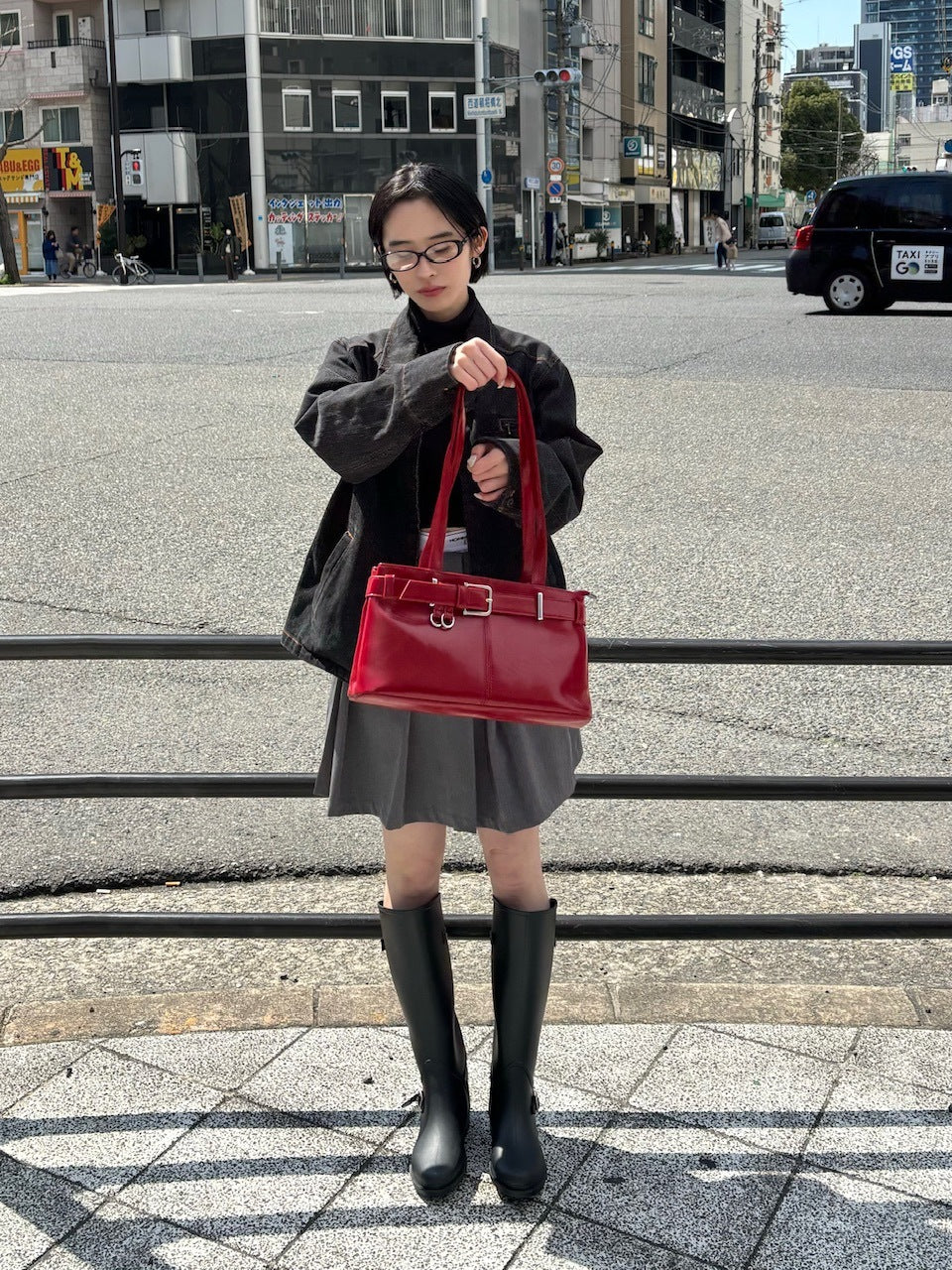 受注制【oaks】leather belt shoulder bag (3color)