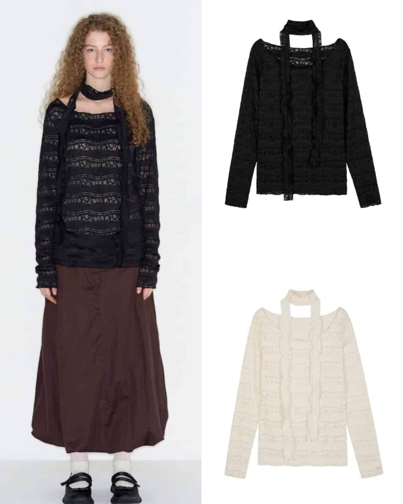 【ROCK CAKE】Pattern Punching Long sleeve