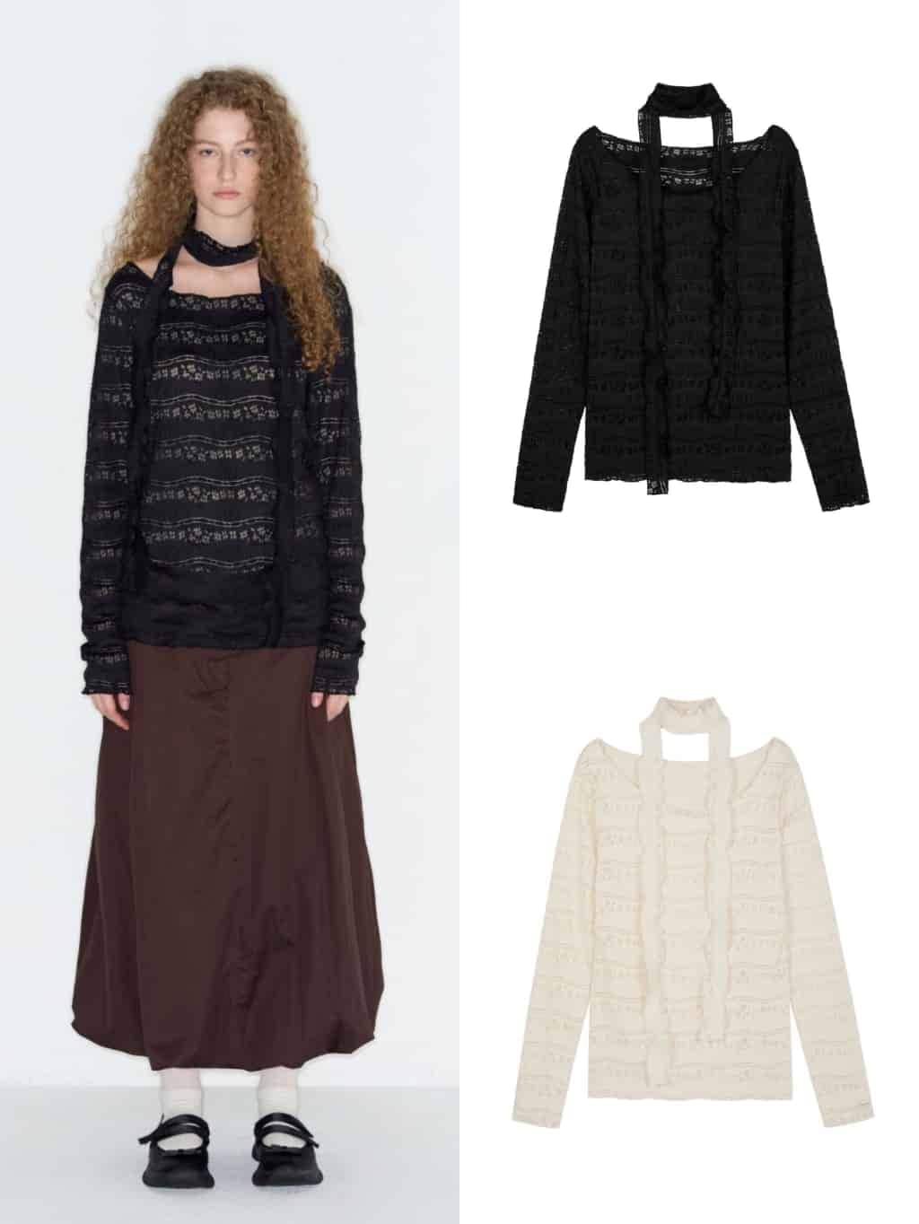 【ROCK CAKE】Pattern Punching Long sleeve