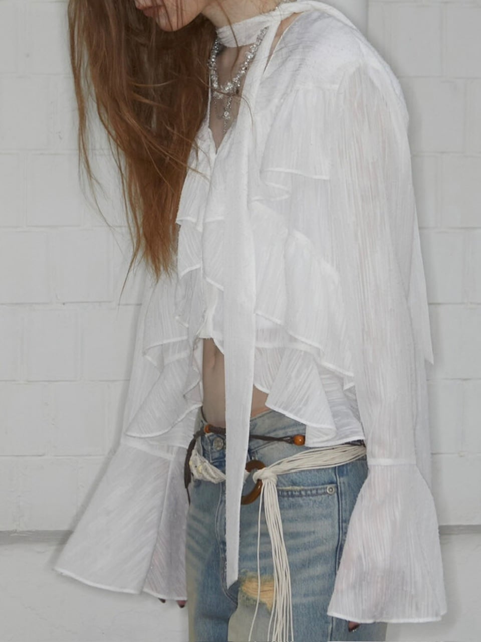 【NOT KNOWING】Bohem Chiffon Blouse