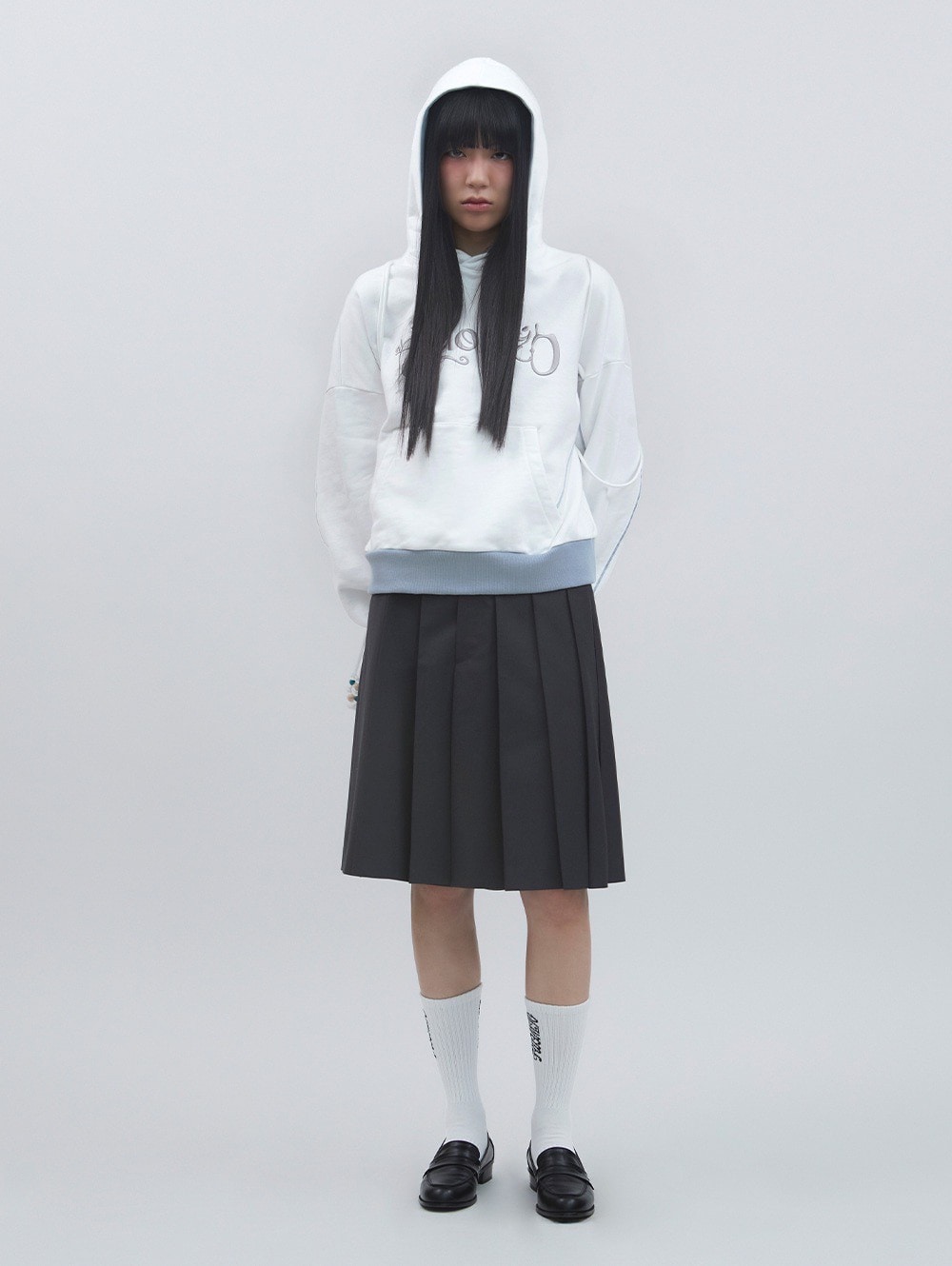 【TUOMIO】MIDI PLEATS RIBBON CULOTTES