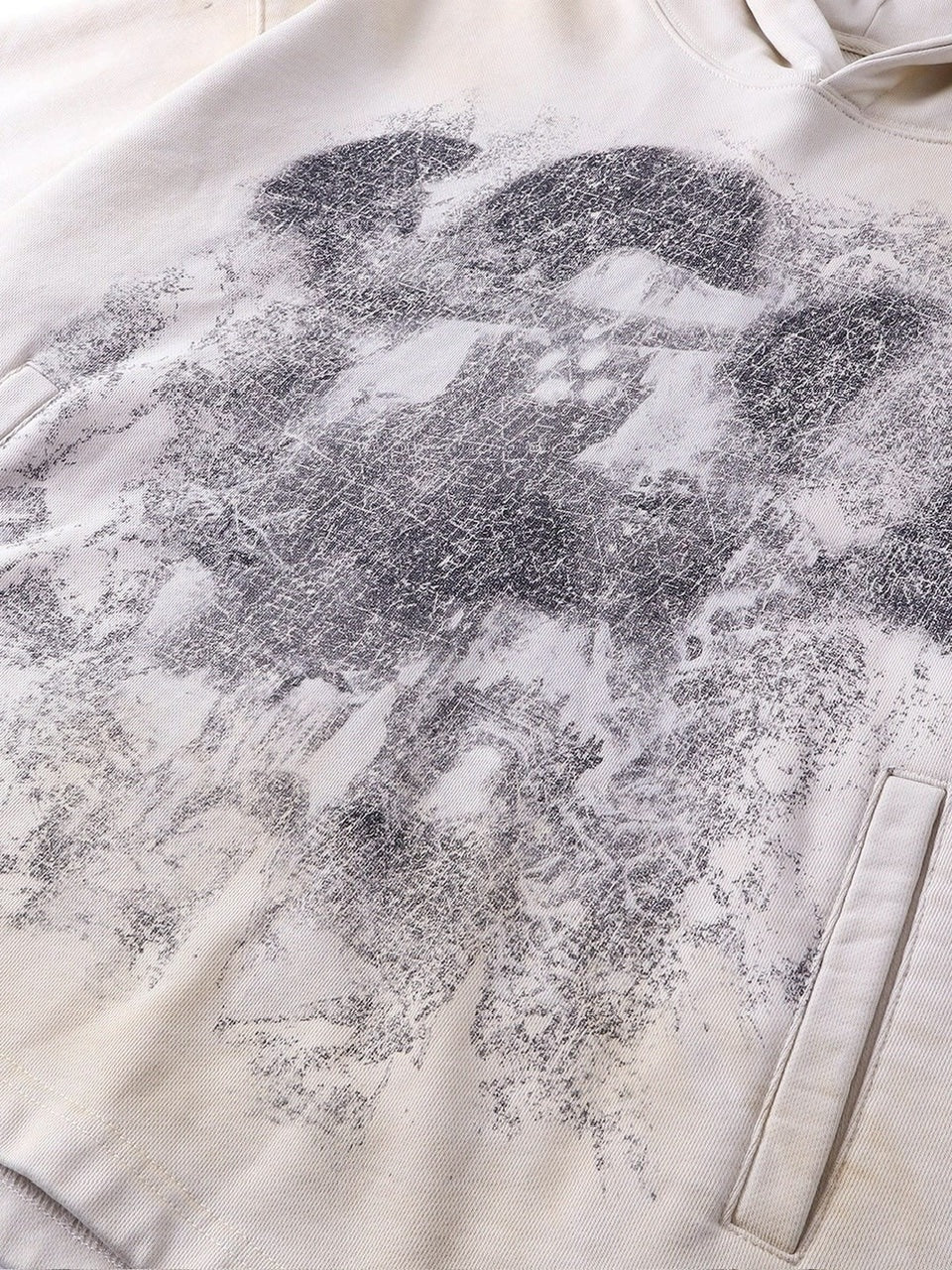 【The Boy Has No Patience】NIGHT OF THE BLOOD MOON WASHED DISTRESSED GRAPHIC HOODIE