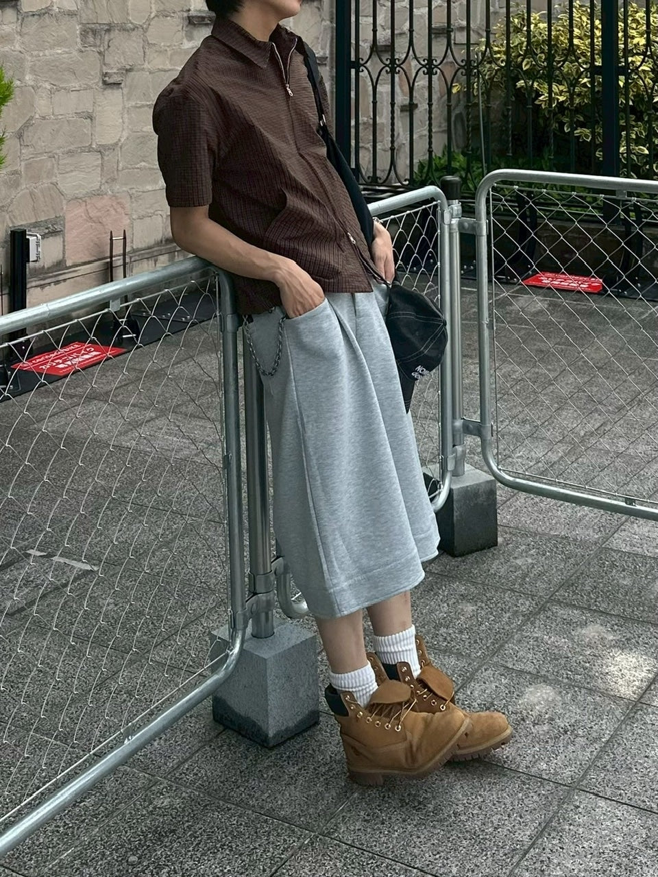 受注制【youll】easy bermuda sweat pants