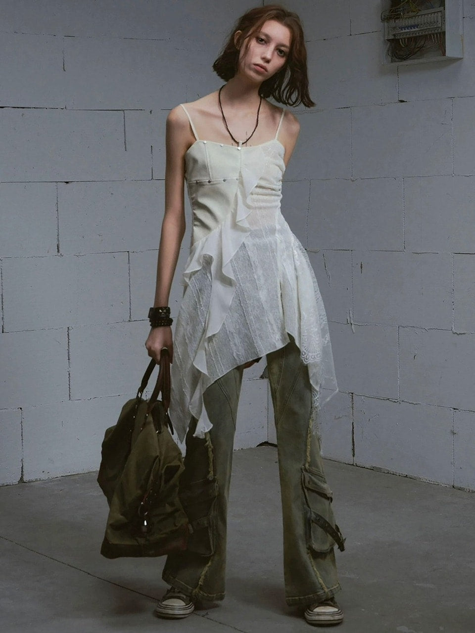 【Cest Nous】Fading throughout Denim jeans / 【セヌー】ウォッシングフレアデニムパンツ