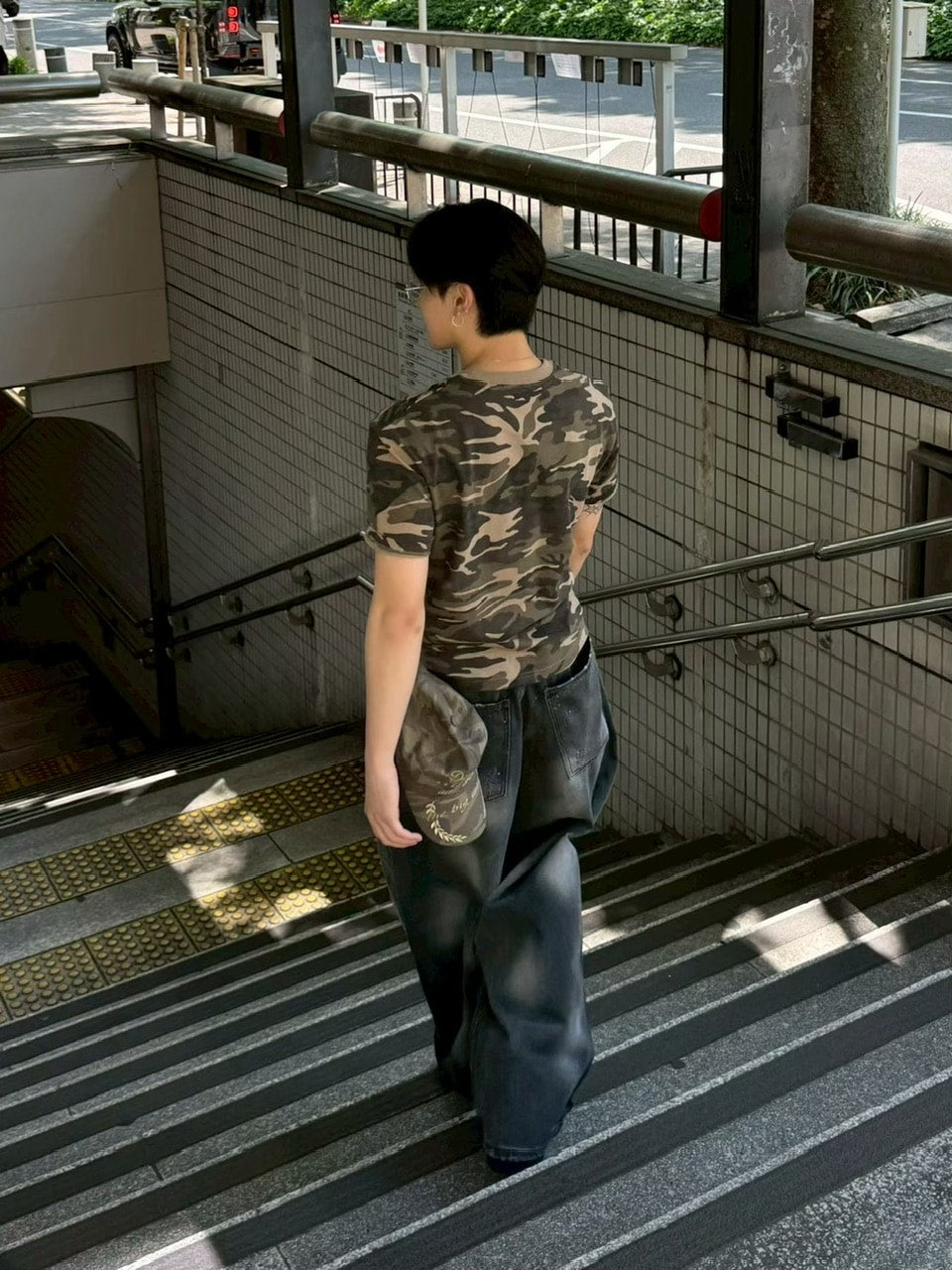 【Chikashitsu +】point wash balloon denim pants (2color) / 【チカシツプラス】ポイントウォッシングバルーンデニムパンツ