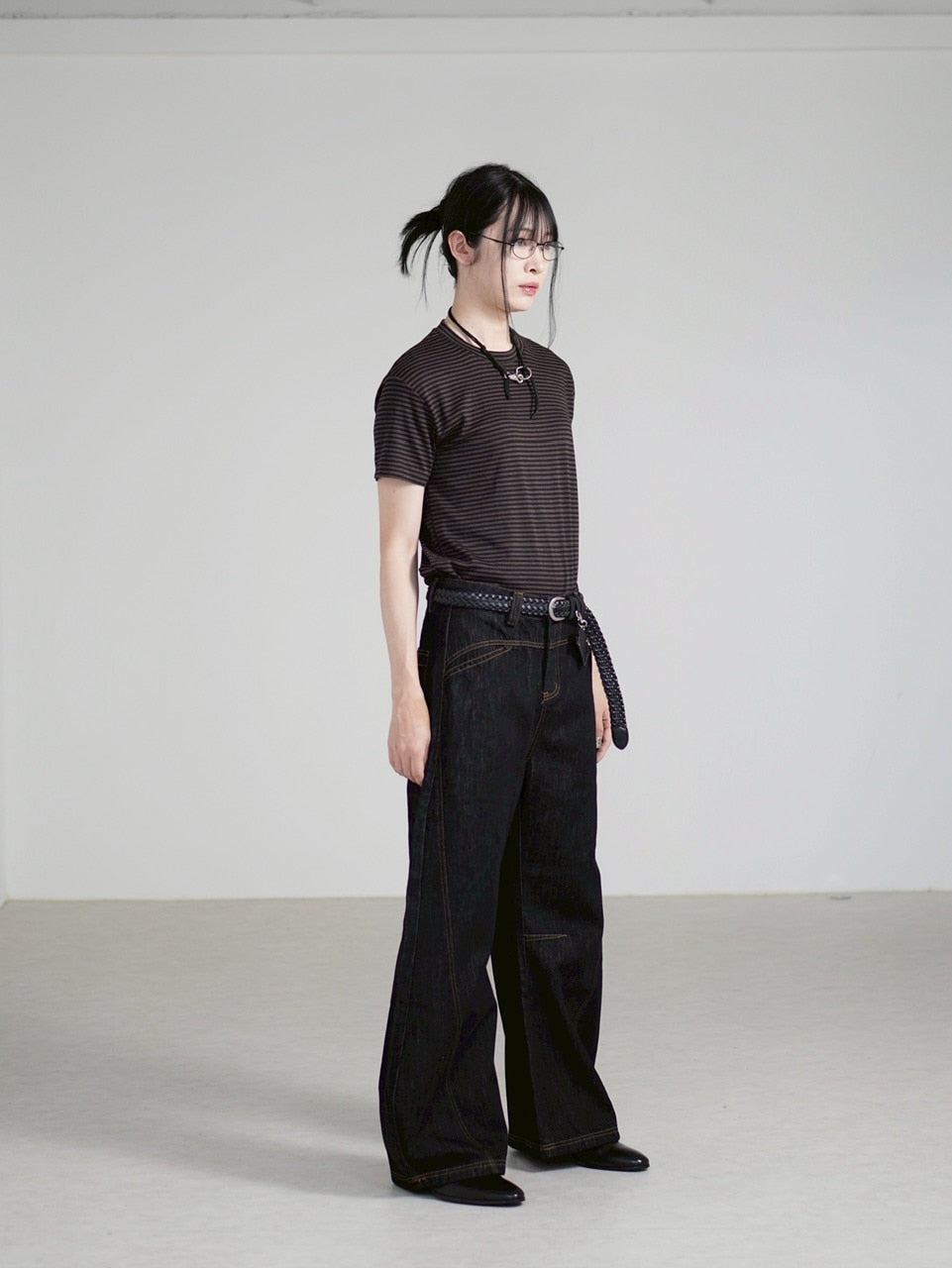 受注制【Chikashitsu +】tight fit border t-shirt (3color) / 【チカシツプラス】タイトフィットボーダー半袖Tシャツ