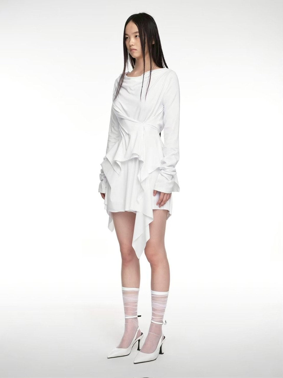 【NACHE】INCLINE DRAPING LONG SLEEVE