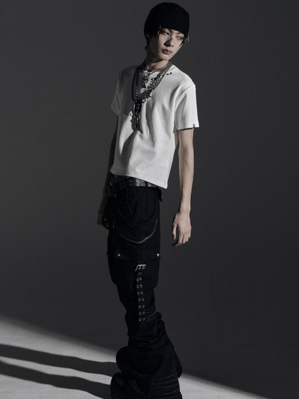 【Rosen Kreuz】SIDE BELT DOCKING FLARE PANTS
