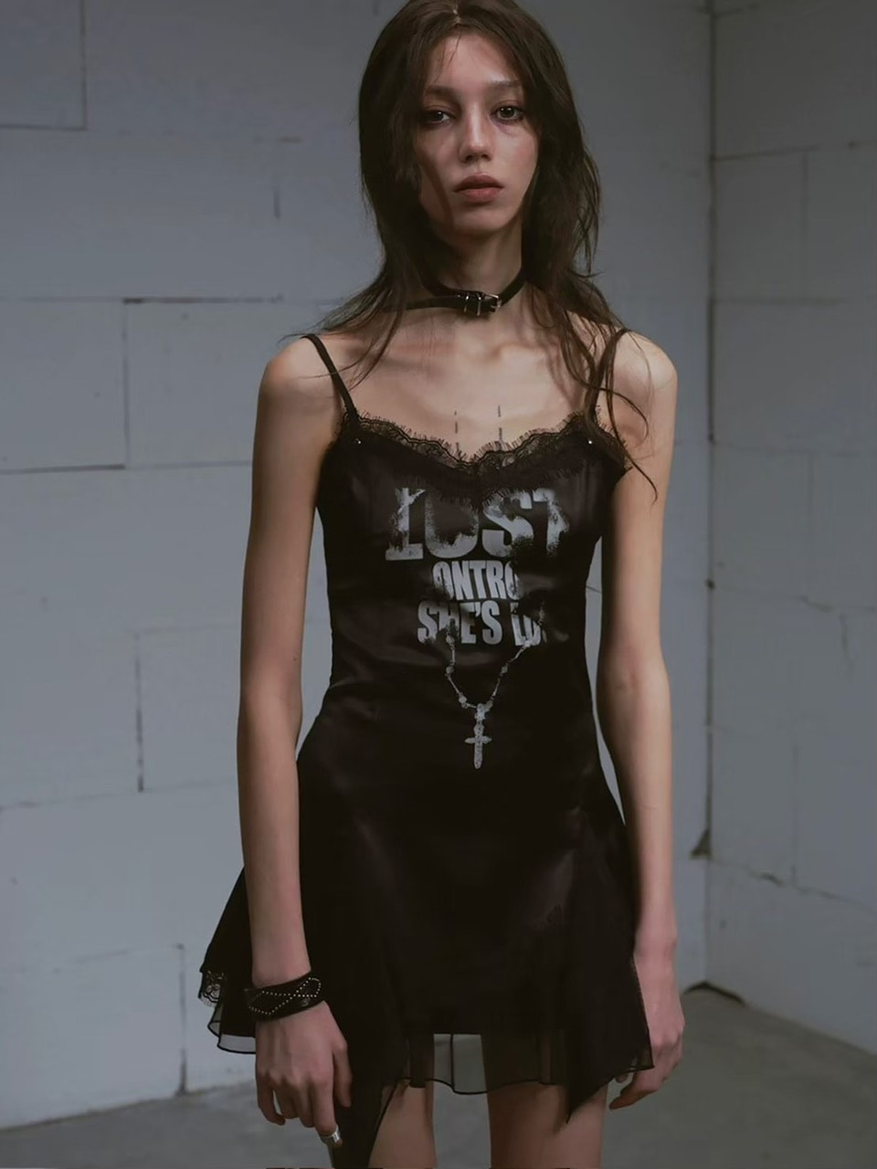 【Cest Nous】Satin Lace Camisole Dress / 【セヌー】サテンレースキャミワンピース