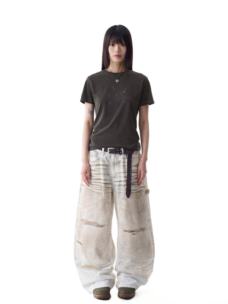 【AAKAM】Studded Sun Half Top