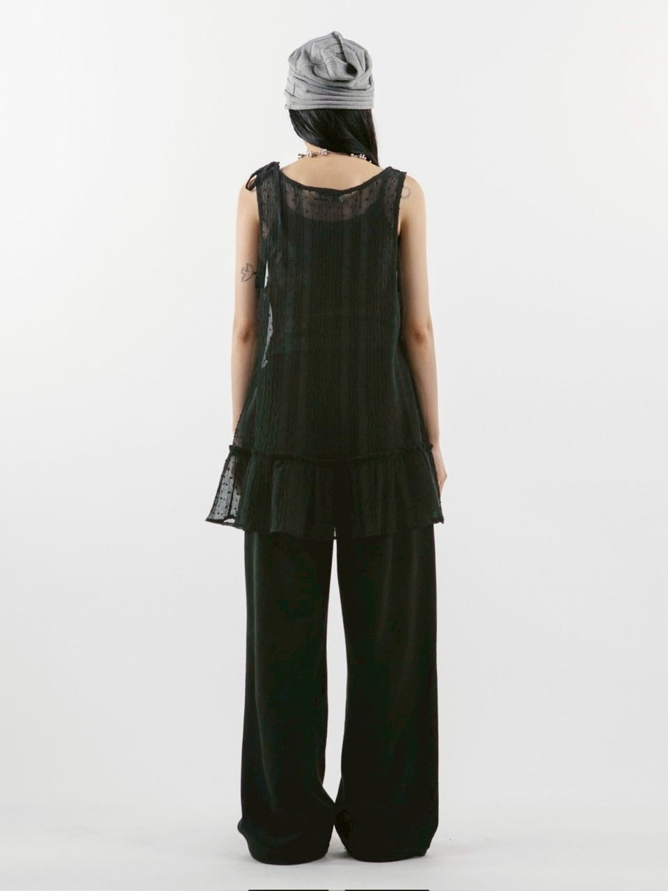 【TUOMIO】FRILL LAYERED DOT DRESS / 【トゥオミオ】フリルレイヤードドットワンピース