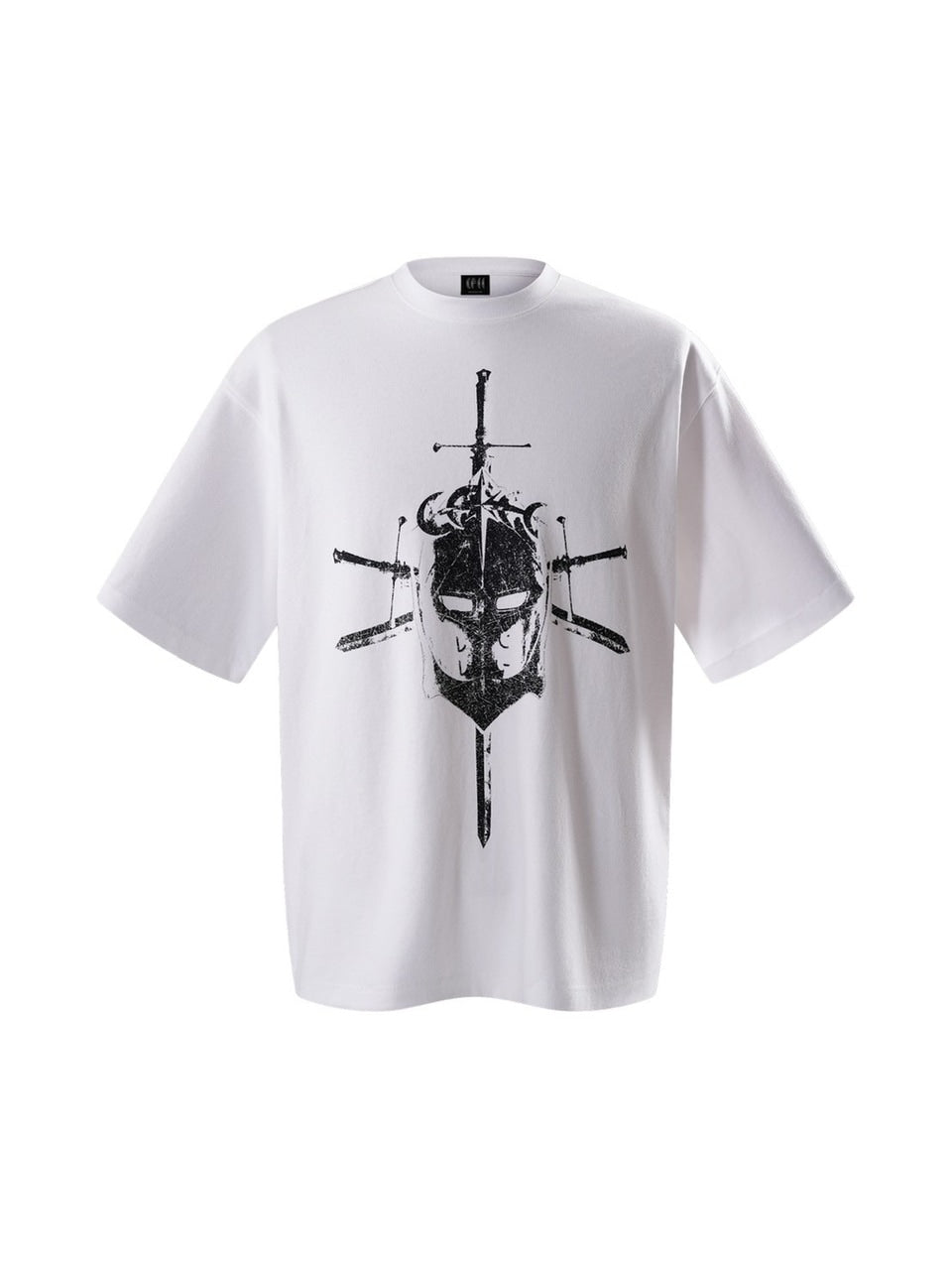 【The Boy Has No Patience】LUMINOUS DAWN KNIGHT & SWORD TEE / 【ザボーイハズノーペーシェンス】ナイト＆ソードグラフィックデザイン半袖Tシャツ
