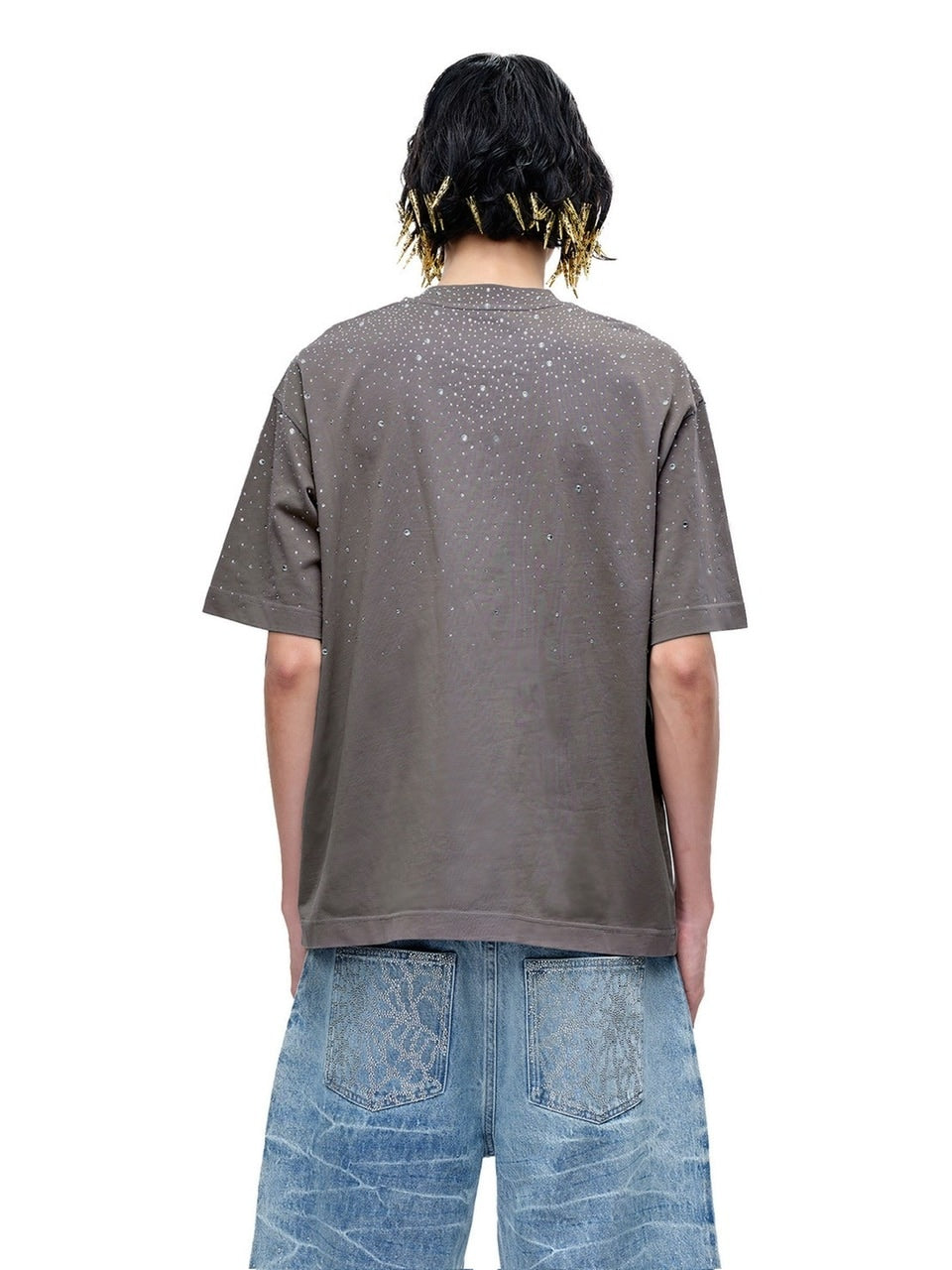 The Boy Has No Patience】LUMINOUS DAWN RHINESTONE TEE – PRESSING