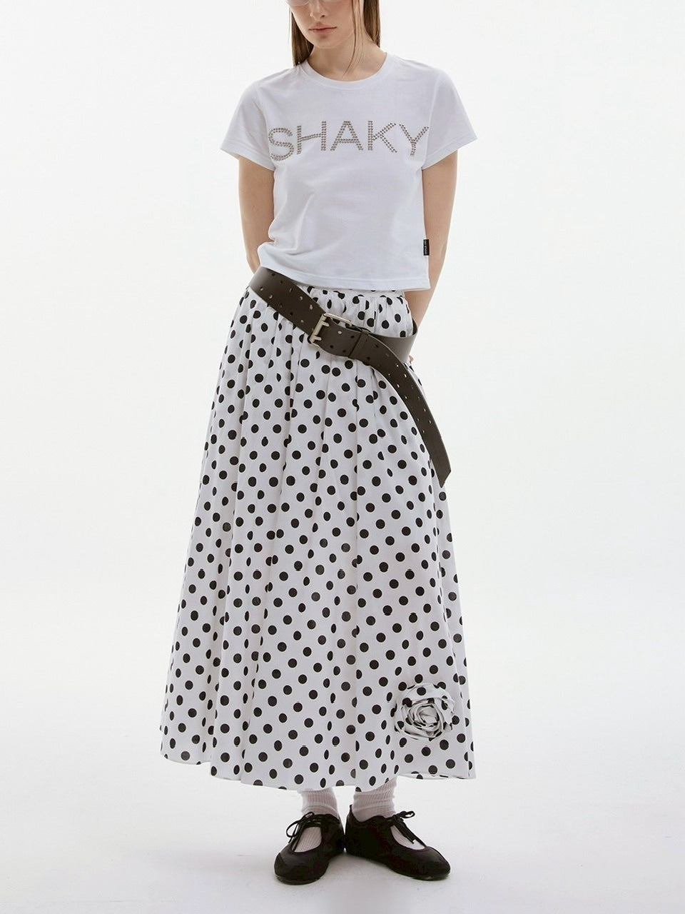 【ESC STUDIO】shaky t-shirt/ 【イーエスシーステュディオ】シェイキーロゴ半袖Tシャツ