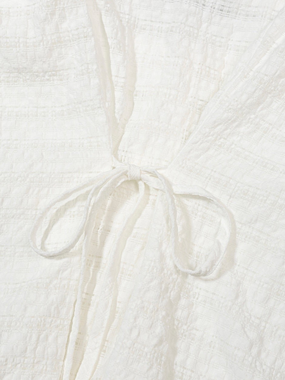 【Uglyshadow】CHECK SHIRRING BLOUSE / 【アグリーシャドウ】チェックシャーリングノースリーブブラウス