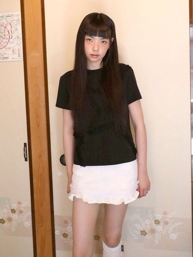 【Uglyshadow】 MESH STAR RUFFLE MINI SKIRT / 【アグリーシャドウ】メッシュスターラッフルミニスカート