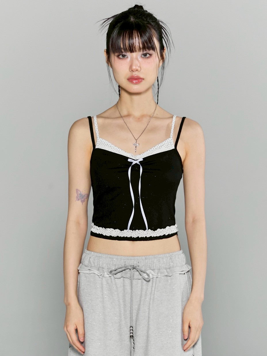 【CHERRYQUIRI】twinkle wrinkle dot sleeveless