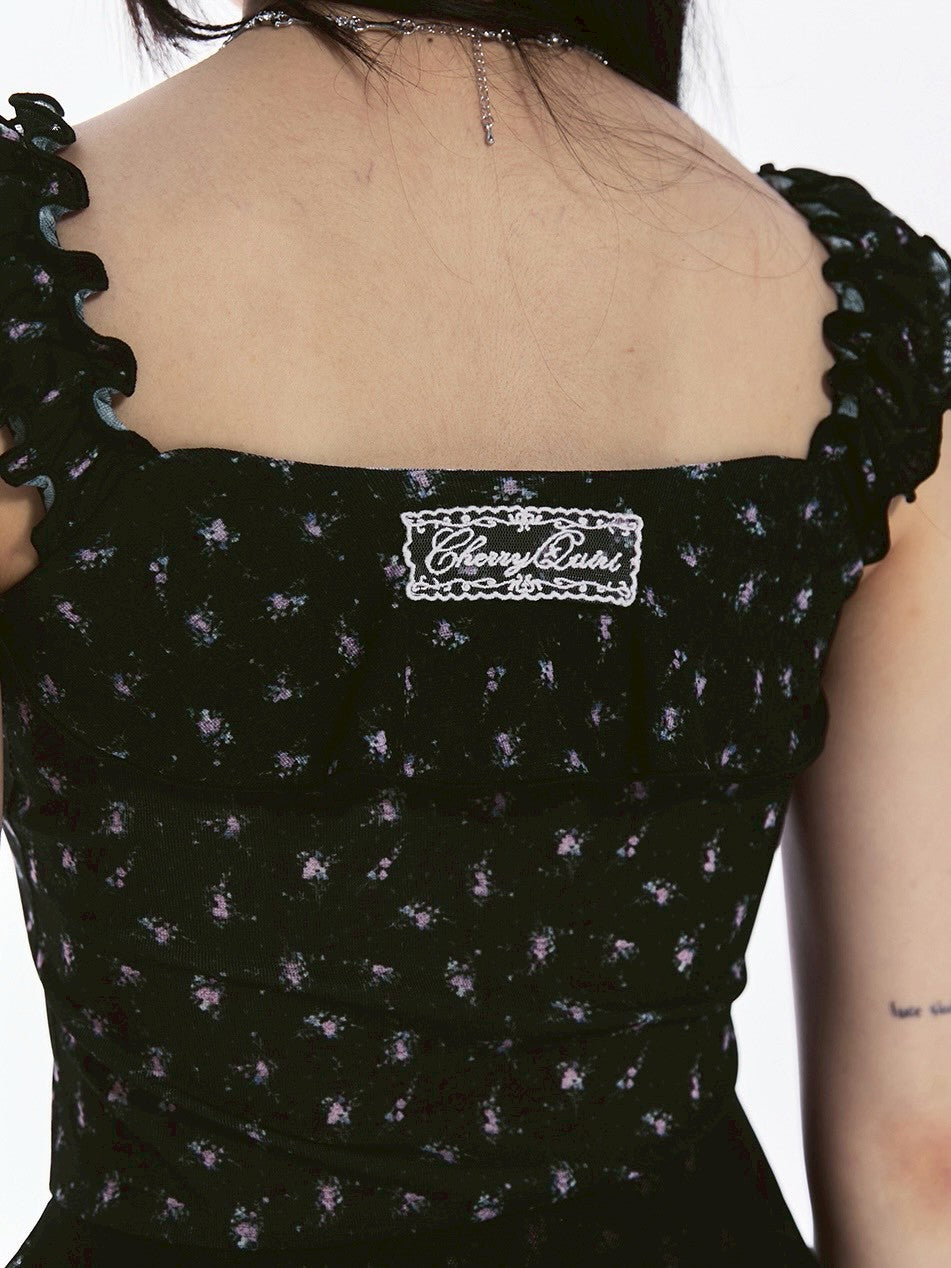 【CHERRYQUIRI】misty ruffle layered sleeveless