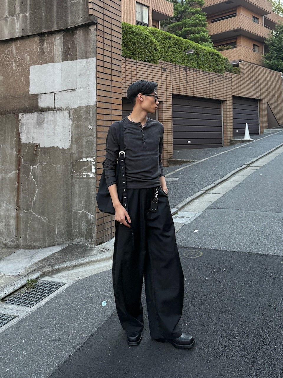 東京店WEB限定受注制【Chikashitsu +】one tuck balloon slacks / 【チカシツプラス】ワンタックバルーンスラックス (2color)