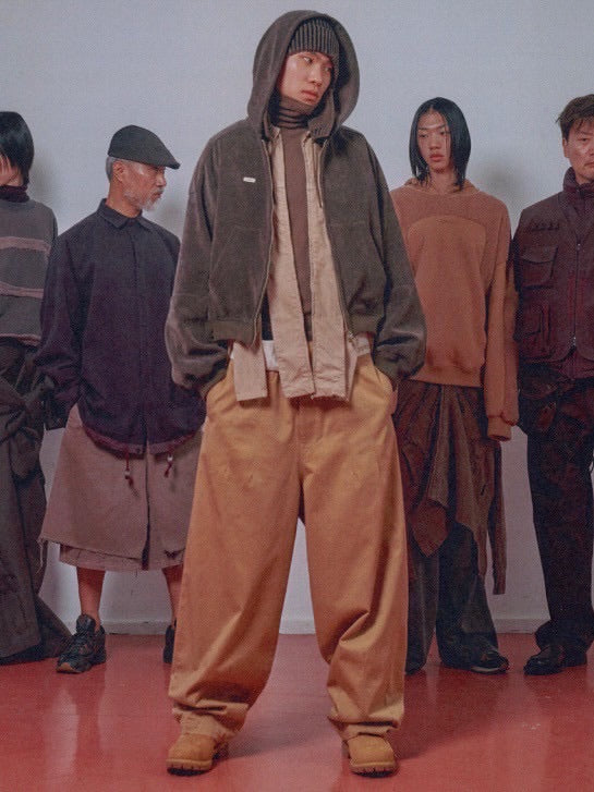 【AJOBYAJO】Corduroy Short Zip-Up Hoodie / 【アジョバイアジョ】コーデュロイショートジップアップパーカー