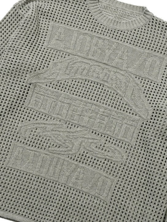 【AJOBYAJO】Total Logo Drop Needle Sweater / 【アジョバイアジョ】トータルロゴドロップニードル長袖セーター