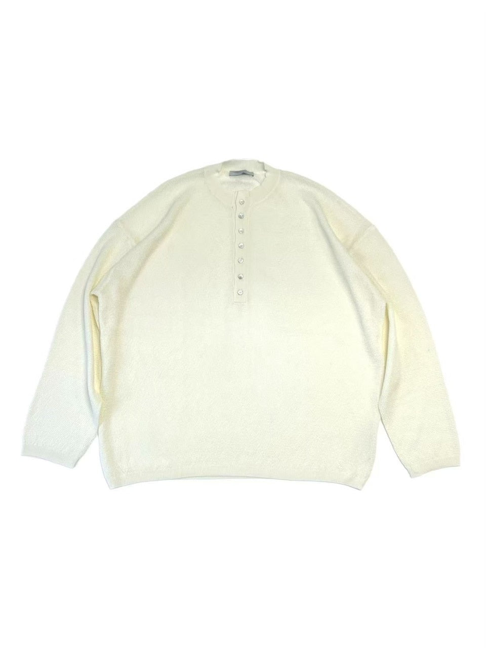 【Chikashitsu +】light touch henry neck knit / 【チカシツプラス】ライトタッチへンリーネックニット (3color)