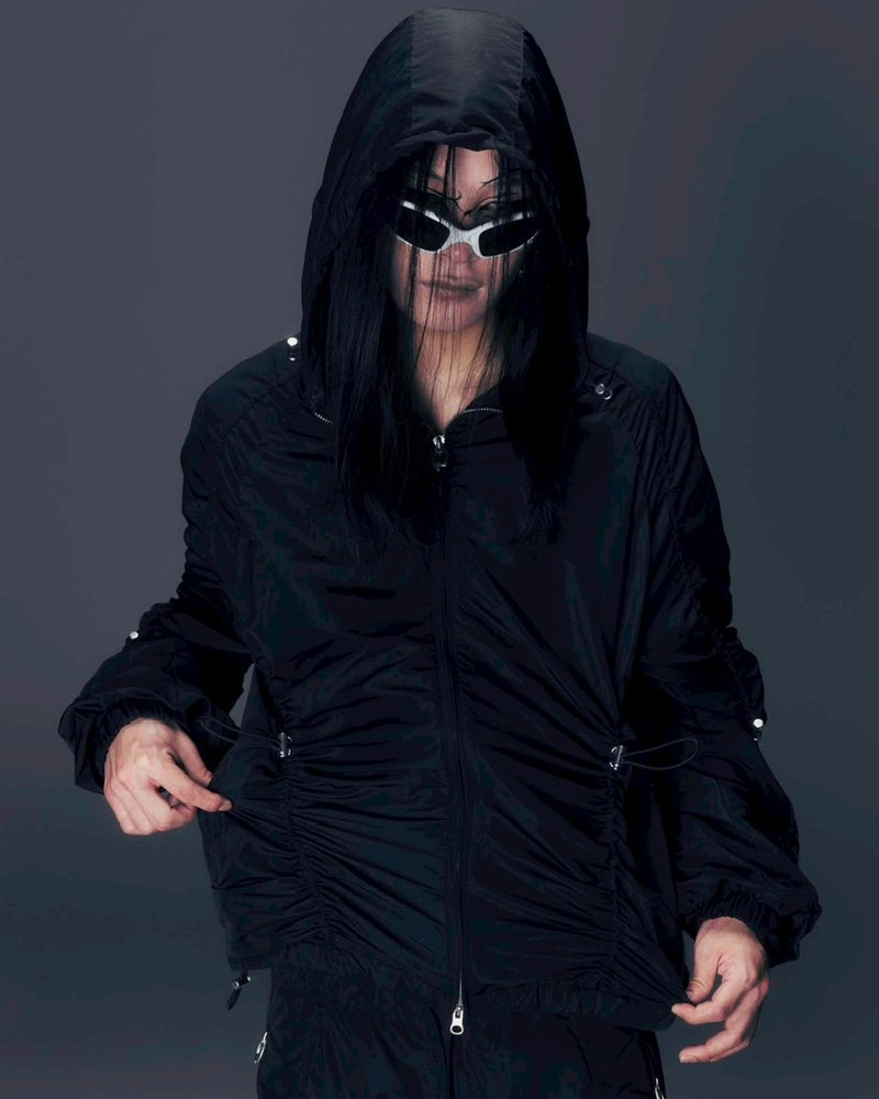 【DIG YOUR OWN GRAVE】SYN-EDGE BLOUSON /【ディグユアオウングレイブ】アシンメトリーテックブルゾン