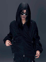 【DIG YOUR OWN GRAVE】SYN-EDGE BLOUSON /【ディグユアオウングレイブ】アシンメトリーテックブルゾン