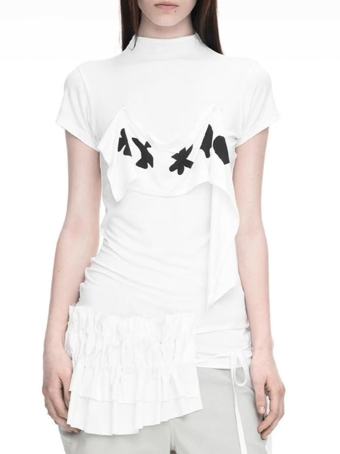 【NACHE】2-WAY PRINTED SLIM T-SHIRT