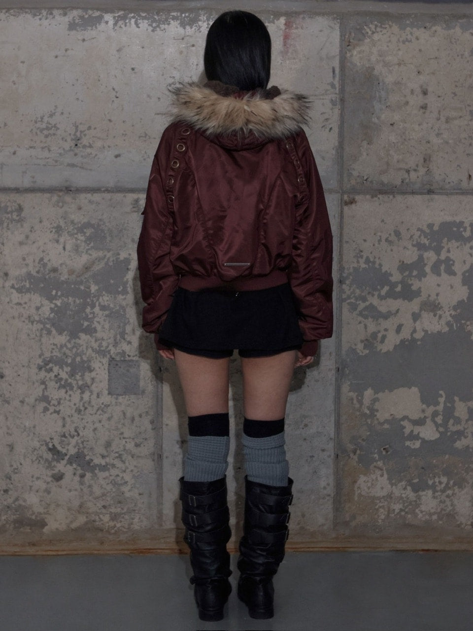 【FANCY CLUB】EYELET FUR MA-1 / 【ファンシークラブ】アイレットファーＭＡ-1