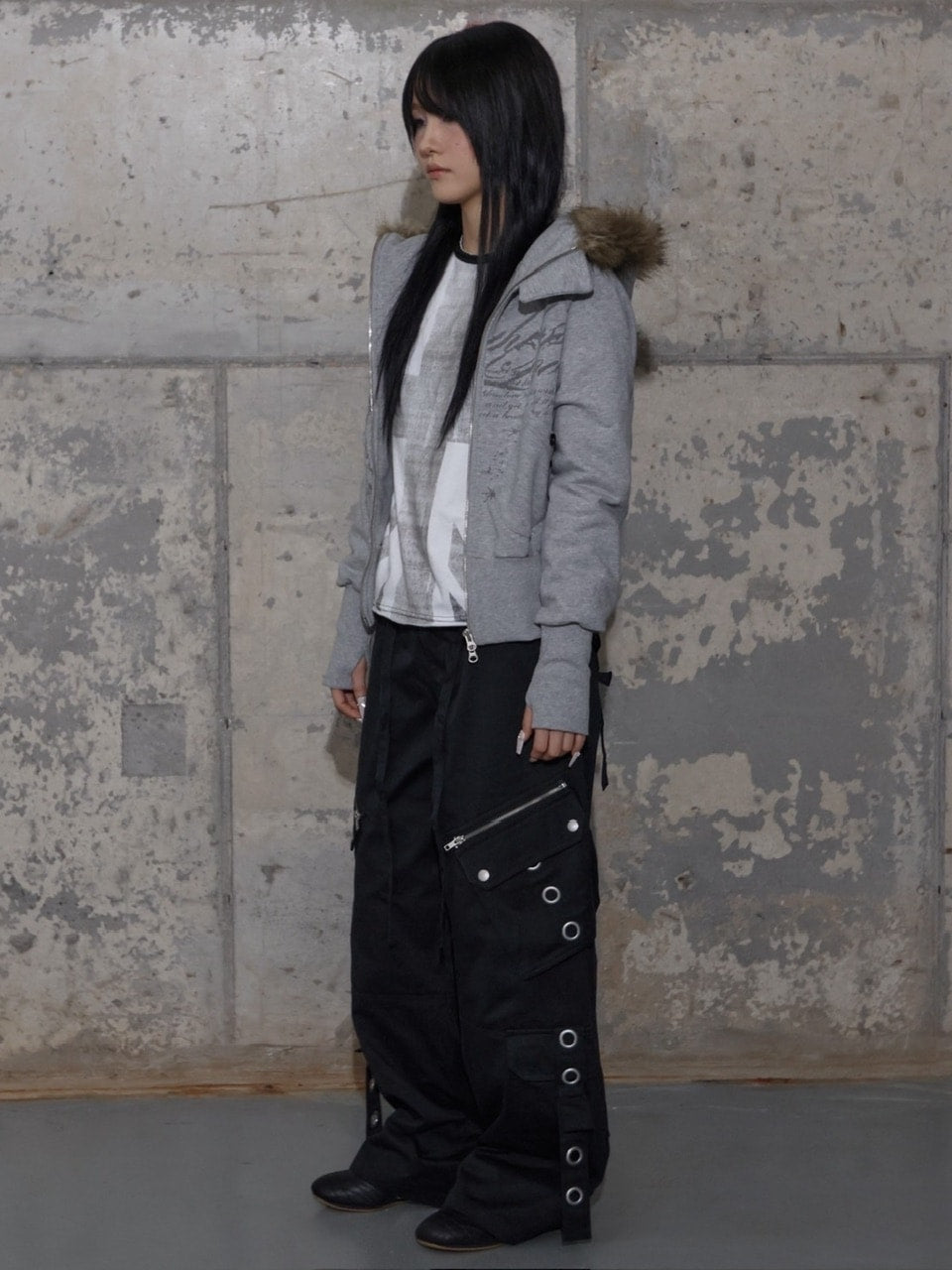 【FANCY CLUB】RUTHLESS FUR HOODED ZIP-UP / 【ファンシークラブ】ルースレスファージップアップパーカー