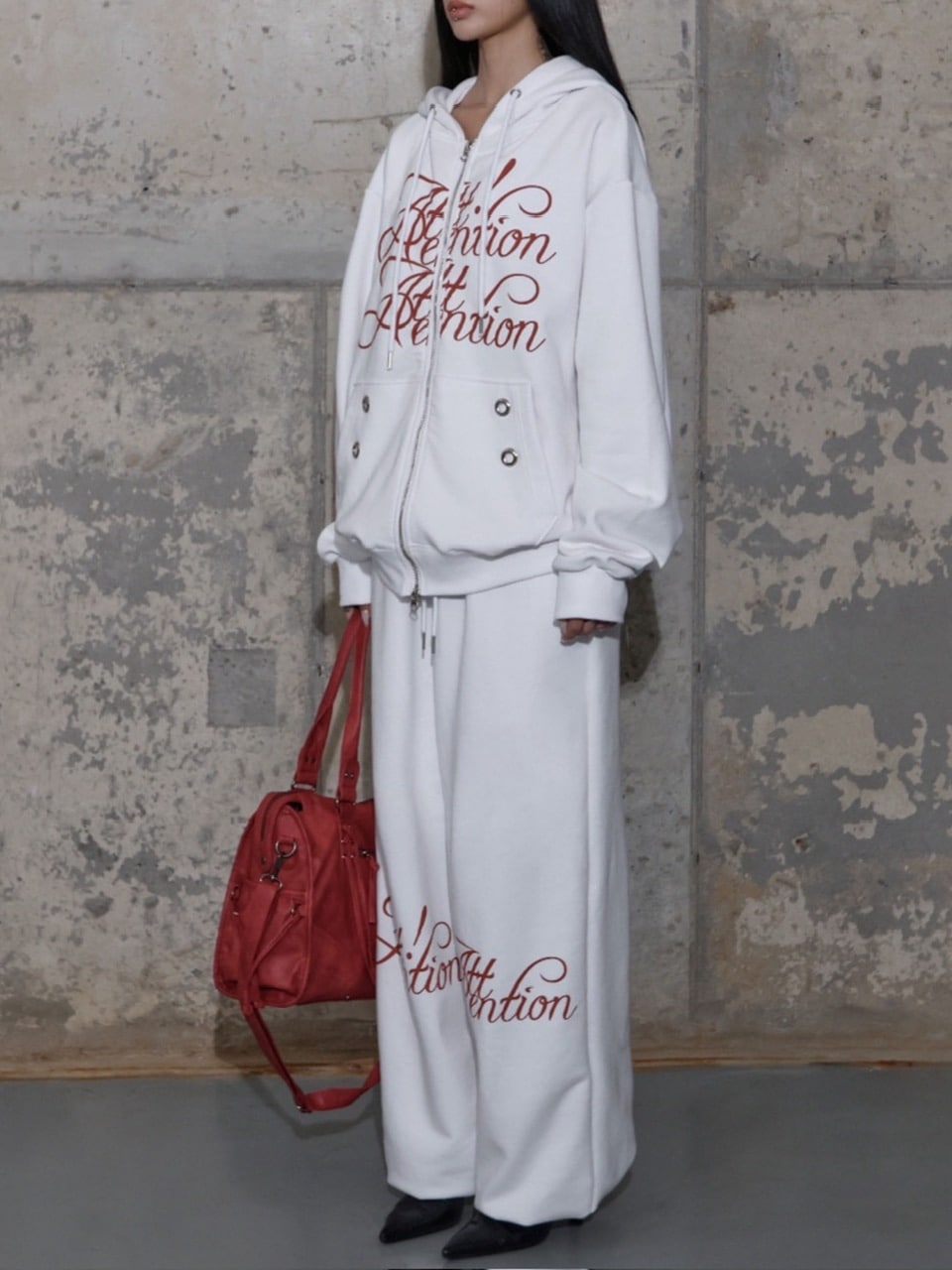 【FANCY CLUB】ATTENTION EYELET HOODED ZIP-UP / 【ファンシークラブ】アテンションアイレットジップアップパーカー