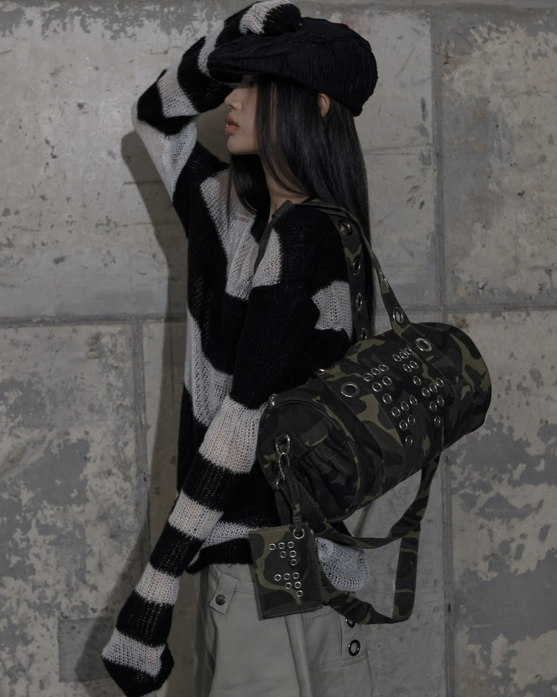 【FANCY CLUB】FFFF EYELET DUFFLE BAG / 【ファンシークラブ】ＦＦＦＦアイレットダッフルバッグ