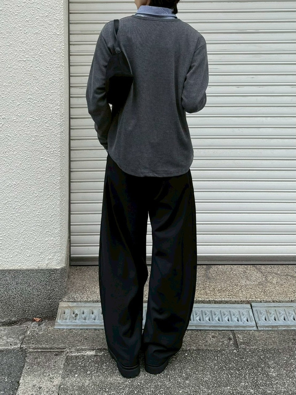 受注制【Chikashitsu +】front hook long sleeve knit / 【チカシツプラス】フロントフック長袖ニット (4color)