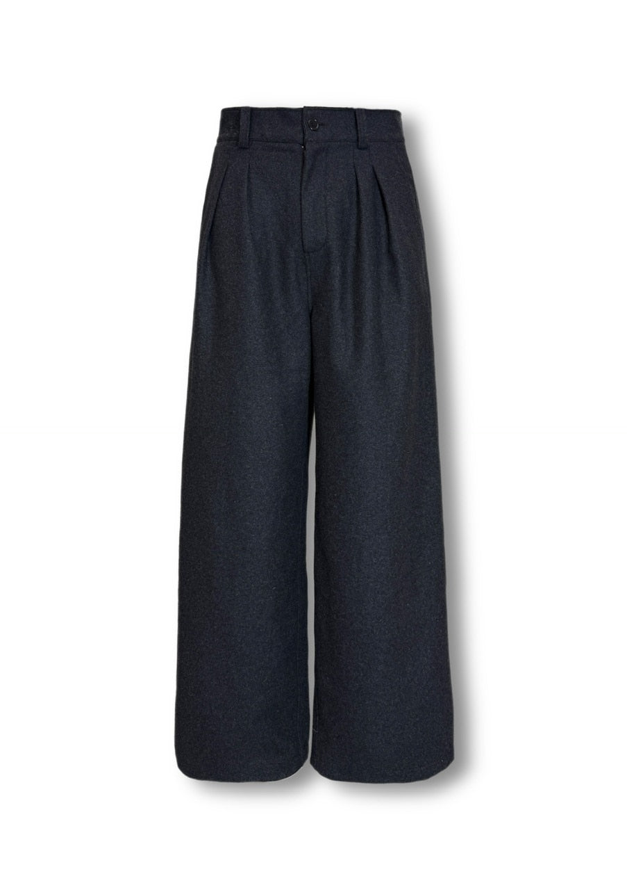 【CS】two tuck wool wide trousers